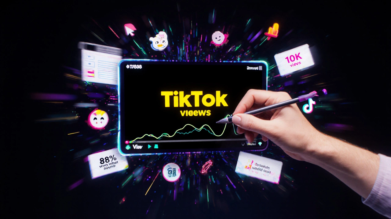 Дизайнер соцсетей делает пост с ярким текстом и интерактивными элементами для вирусного охвата.