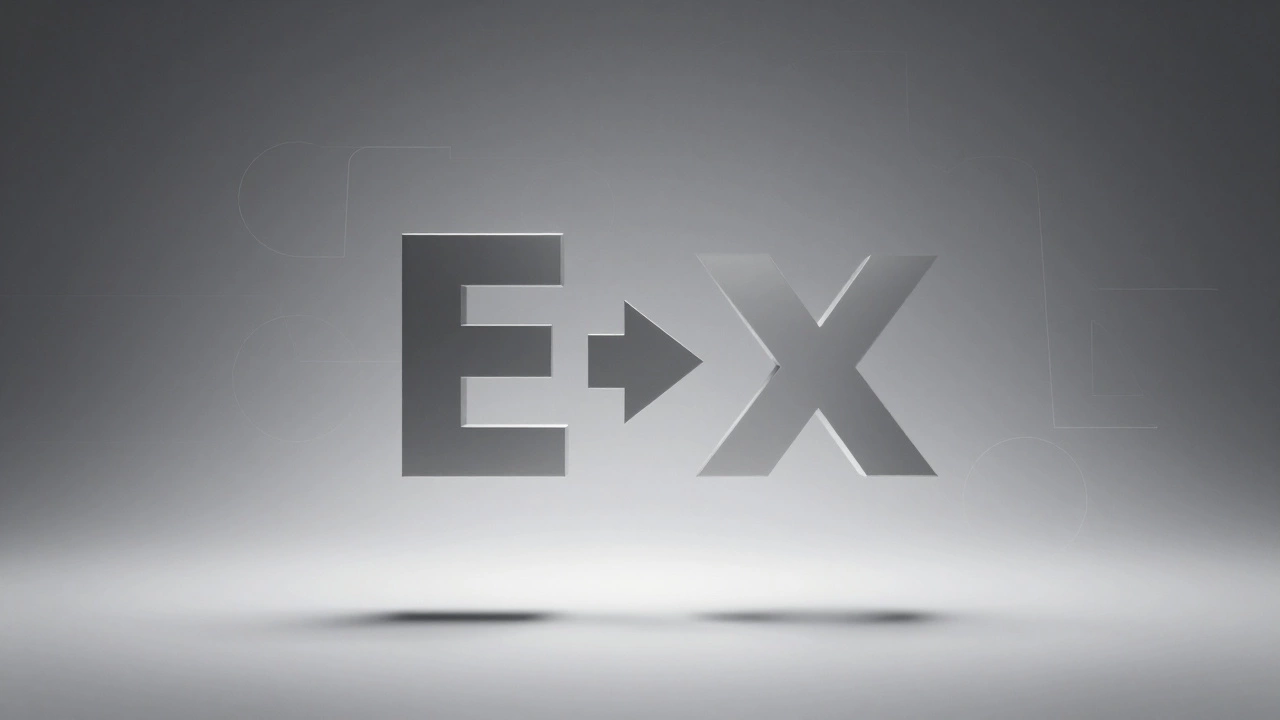 Логотип FedEx с невидимой стрелкой между буквами, плавающий на градиентном фоне.