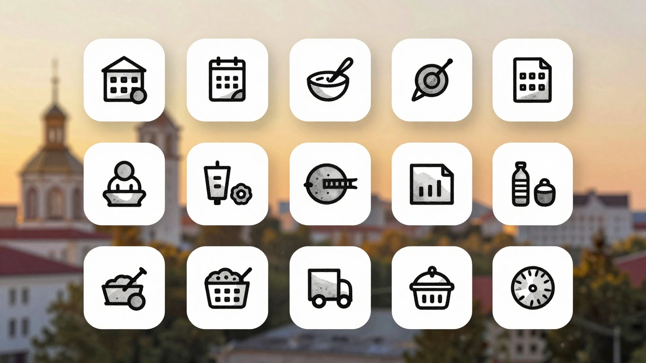 Кастомные иконки с текстурами ручной работы: карандашные штрихи и акварельные пятна, в теплом освещении.